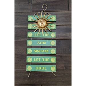 Let the sun warm your soul wood metal wall hanging decor decoration